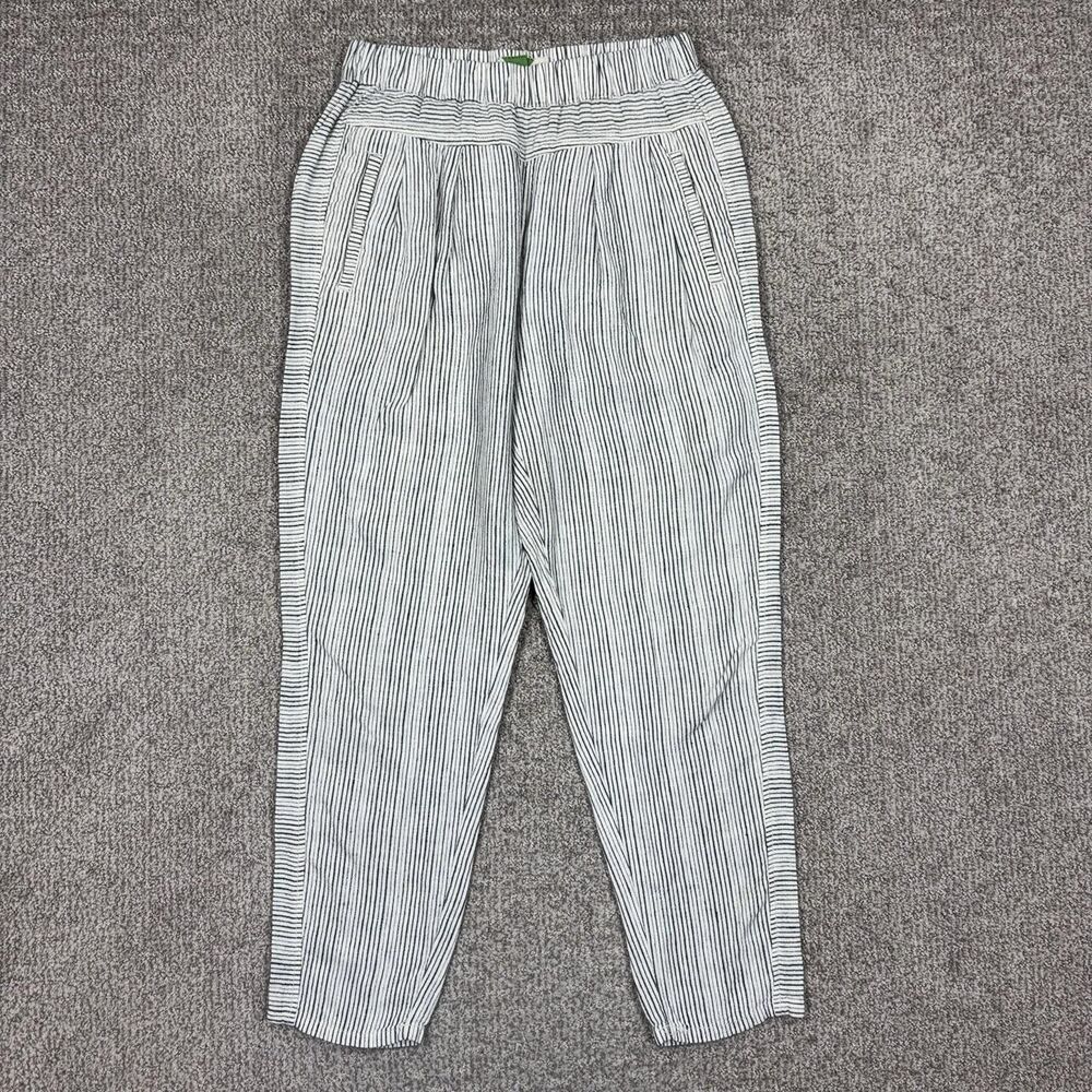 Anthropologie Pants Womens XS Stripe Linen Chino Pull On Pockets Capsule Beach